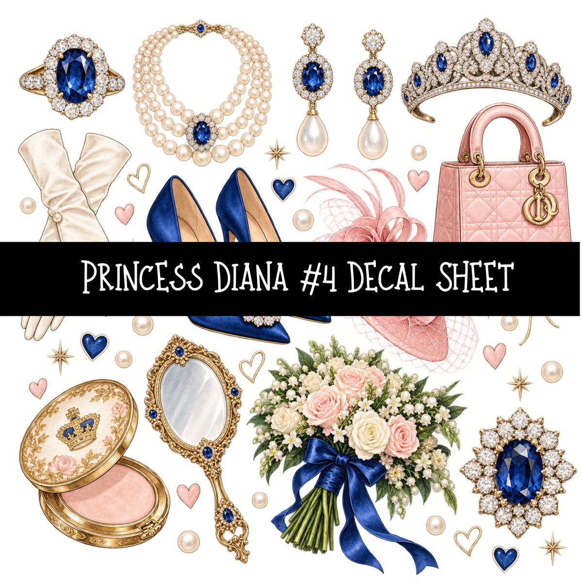 Princess Diana UV DTF Decal sheets 9 Designs available
