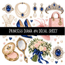 Princess Diana UV DTF Decal sheets 9 Designs available