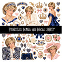Princess Diana UV DTF Decal sheets 9 Designs available
