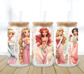 Princess Pink UV DTF 16oz Libbey wrap