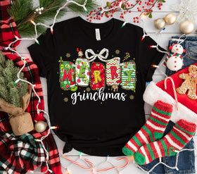 Merry Grinchmas Bow DTF Transfers