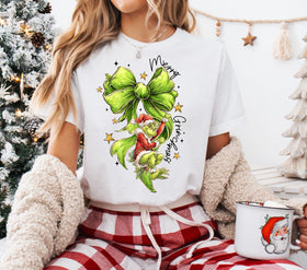 Grinchy Garland DTF Transfers