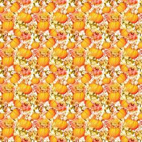 Pumpkin Floral - Adhesive Vinyl