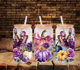 Fall Pumpkins 16oz UV DTF Libbey Wraps- 5 variants