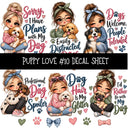 Puppy Love UV DTF Decal sheets 11 Designs available
