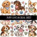 Puppy Love UV DTF Decal sheets 11 Designs available