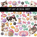 Cat Lady UV DTF Decal sheets 11 Designs available