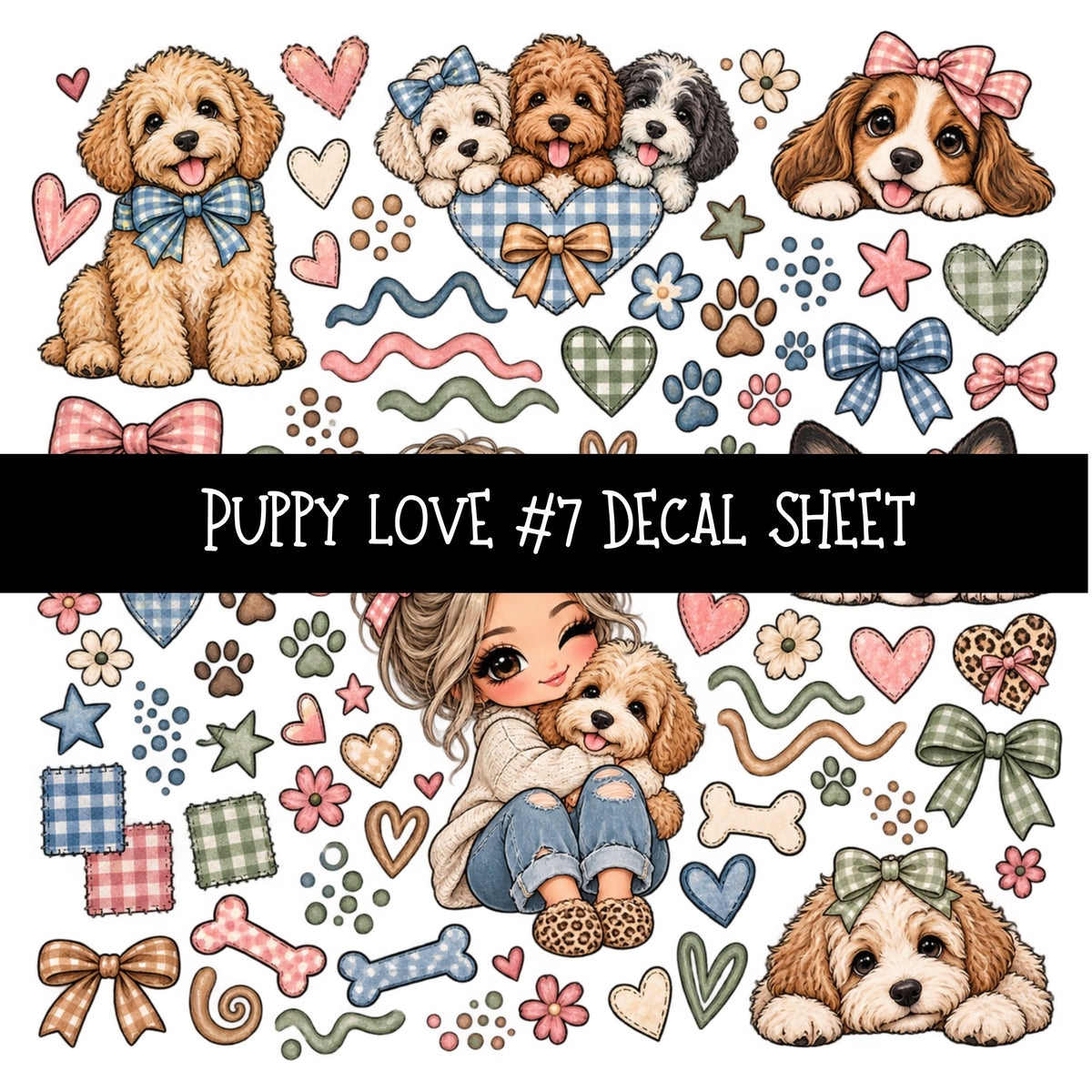 Puppy Love UV DTF Decal sheets 11 Designs available
