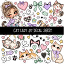 Cat Lady UV DTF Decal sheets 11 Designs available