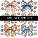 Puppy Love UV DTF Decal sheets 11 Designs available