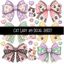 Cat Lady UV DTF Decal sheets 11 Designs available