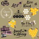 Queen Bee UV DTF Decal accent Sheet 10x10