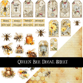 Queen Bee UV DTF Decal Sheet