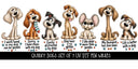 Quirky Dogs Pen wraps UV DTF Decal sheet- set of 7 Designs