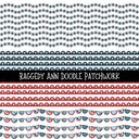 Raggedy Ann UV DTF Doodle Patchwork Set