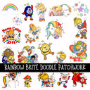 Rainbow Brite Doodle Patchwork Set