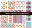 Rainbow Brite Doodle Patchwork Set