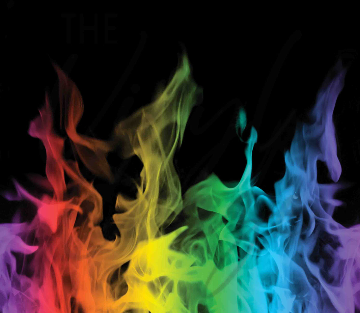 Rainbow Flame 20 oz Skinny Adhesive Vinyl Wrap