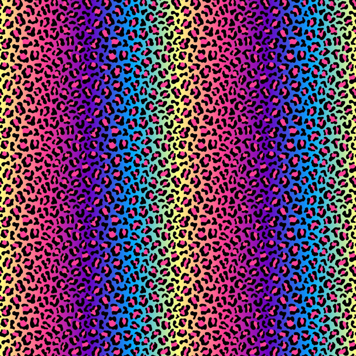 Rainbow Leopard - Adhesive Vinyl