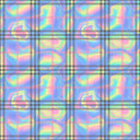 Rainbow Swirled Plaid - Adhesive Vinyl