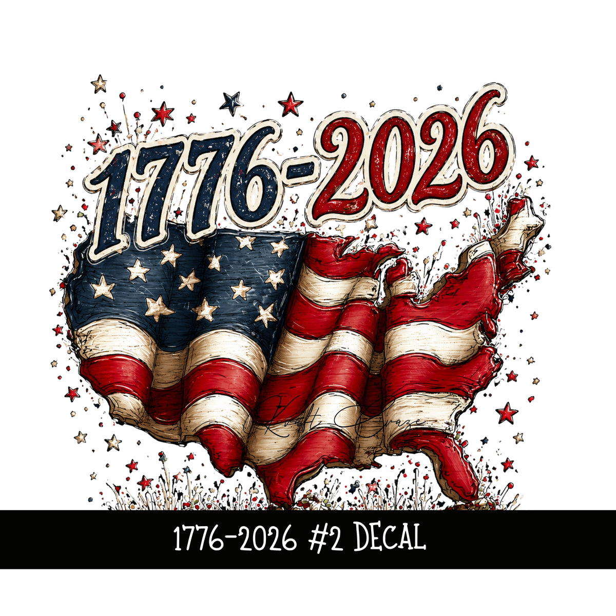 1776-2026 #2 UV DTF Decal