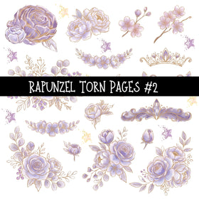 Rapunzel Torn Pages UV DTF Decal sheets 5 Designs available