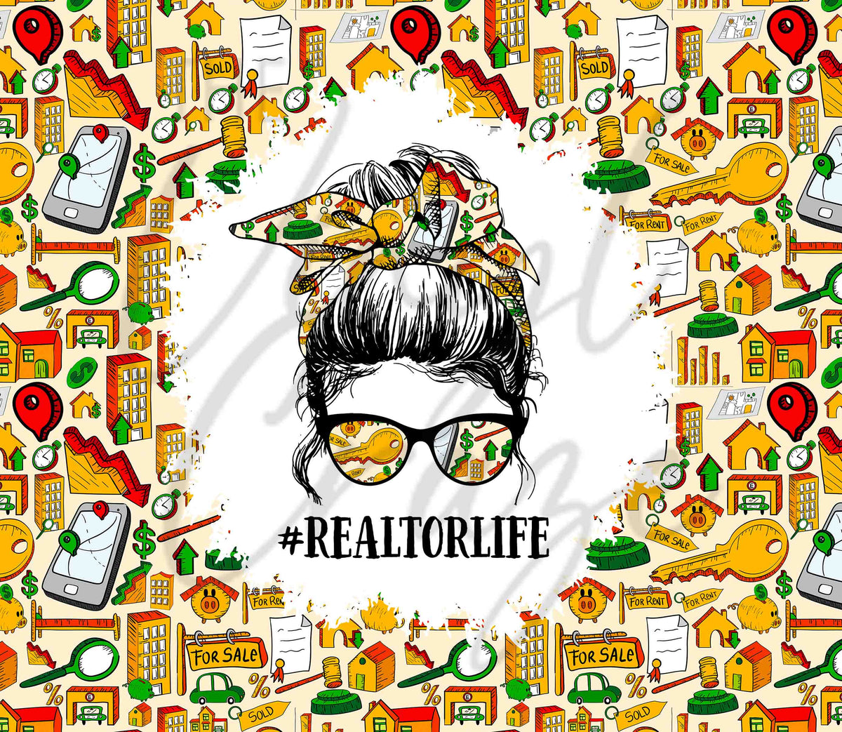 Realtor Life 20 or 30 oz Skinny Adhesive Vinyl Wrap