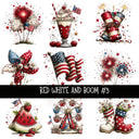 Red White and Boom UV DTF Decal sheets 3 designs to choose from