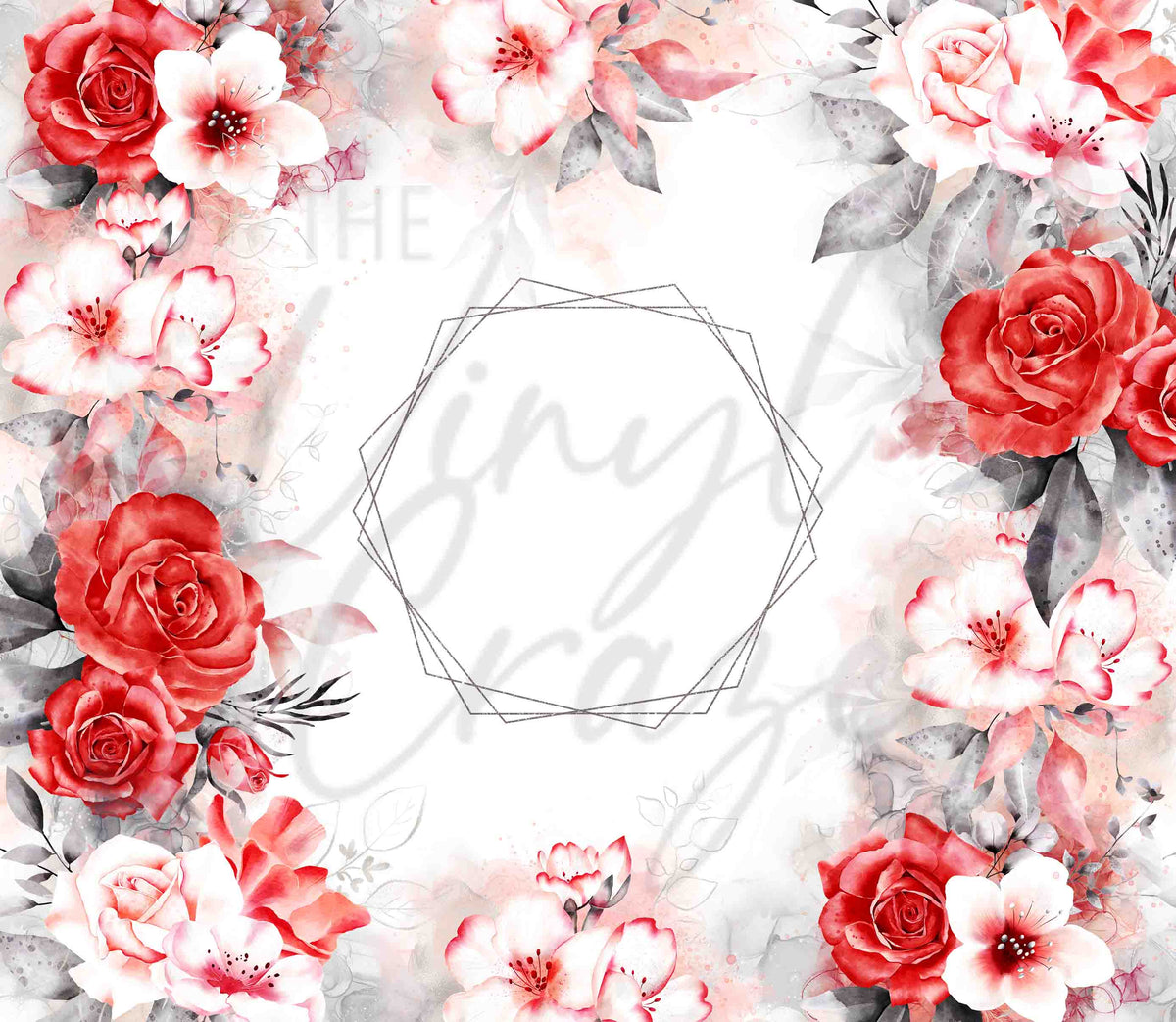 Pink Wrapper With Red Roses Red and Pink Roses Mama Adhesive Vinyl Wrap – Kraft Craze