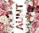 Red and Pink Roses on Border 20 or 30 oz Skinny Adhesive Vinyl Wrap