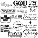 Religious Sayings Black  UV DTF Decal sheet- 3 Styles 10x10 sheets