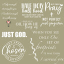 Religious Sayings white  UV DTF Decal sheet- 3 Styles 10x10 sheets