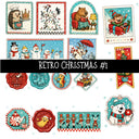Retro Christmas UV DTF Decal sheets 7 Designs available
