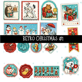 Retro Christmas UV DTF Decal sheets 7 Designs available