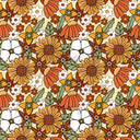 Retro Fall Floral Adhesive Vinyl