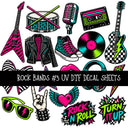Rock Bands UV DTF Decal sheets 7 Designs available