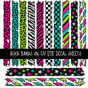 Rock Bands UV DTF Decal sheets 7 Designs available