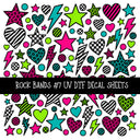 Rock Bands UV DTF Decal sheets 7 Designs available