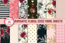 Romantic floral collection 12x12 vinyl sheets- 14 designs available