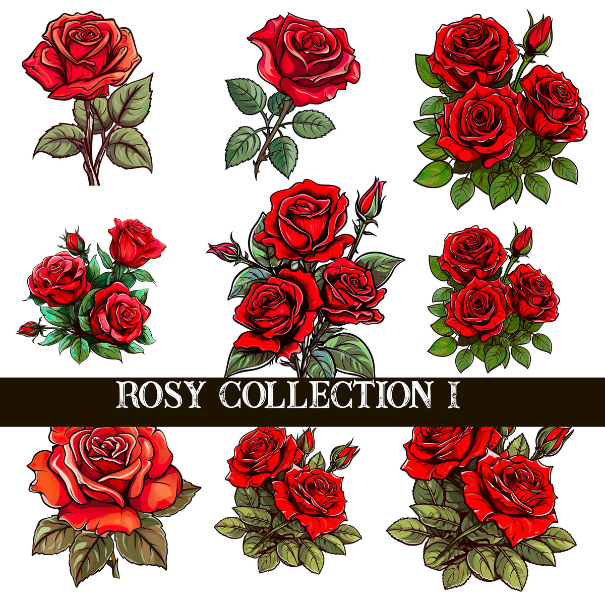 Rosy Collection UV DTF Decal sheet 2 Sheet Designs