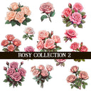 Rosy Collection UV DTF Decal sheet 2 Sheet Designs