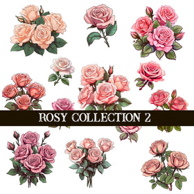 Rosy Collection UV DTF Decal sheet 2 Sheet Designs