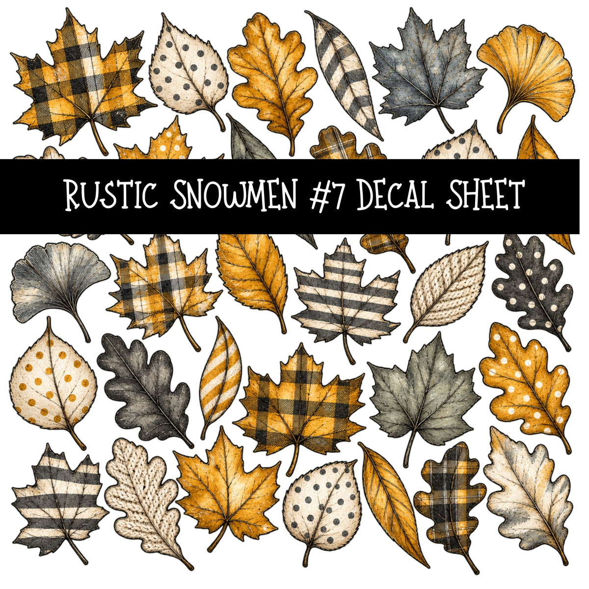 Rustic Snowmen UV DTF Decal sheets 11 Designs available