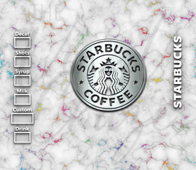 SBux Cracker Marble 20 oe 30 oz Adhesive Vinyl Wrap