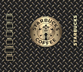 SBux Diamond Plate 20 or 30 oz Skinny Adhesive Vinyl Wrap