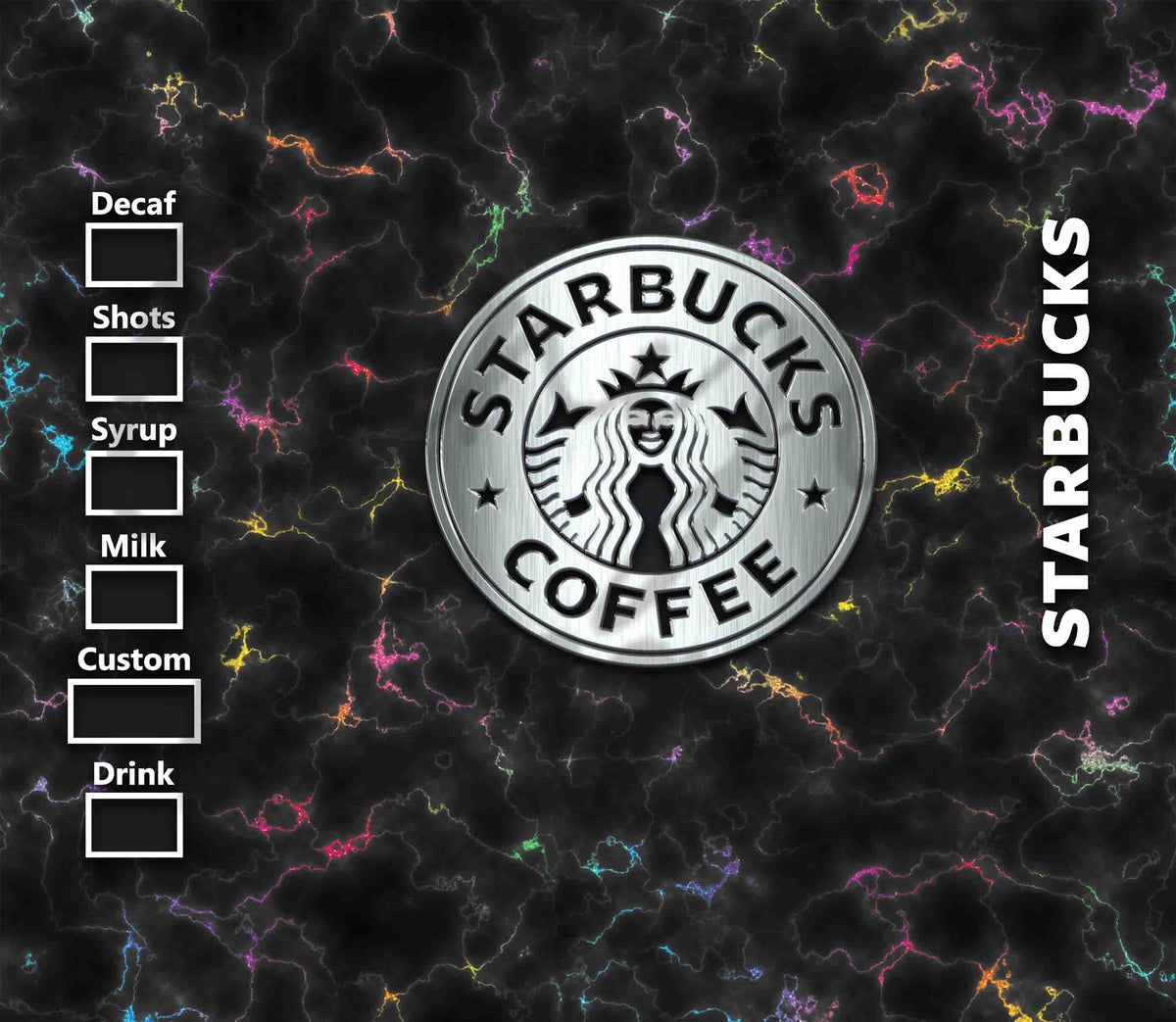 SBux Cracker Marble 20 oe 30 oz Adhesive Vinyl Wrap