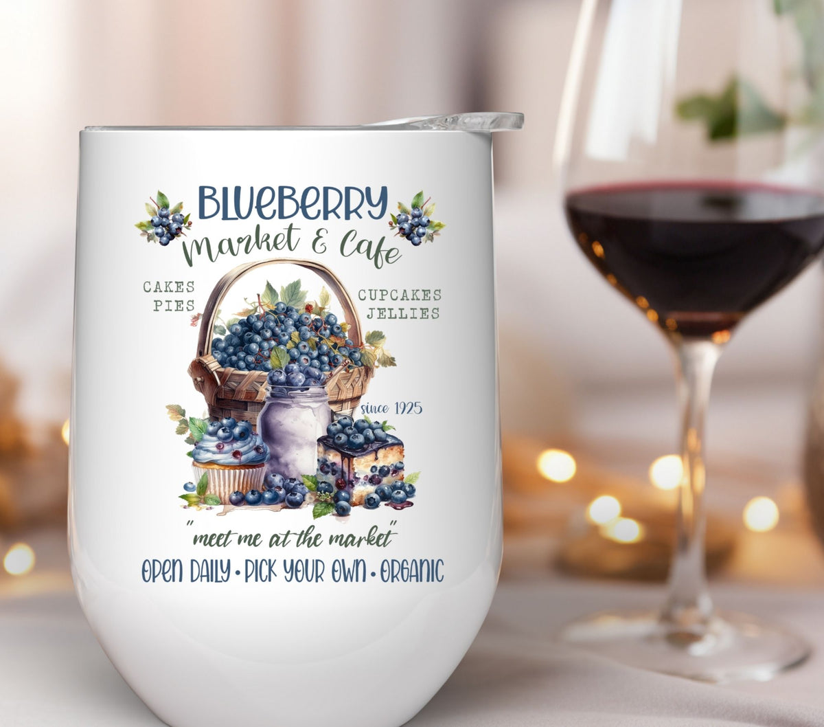 Blueberry market UV DTF Decals