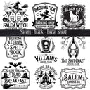 Salem-Black UV DTF Decal Sheet
