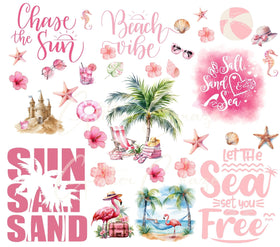 Sun Salt Sand UV DTF Decal sheet