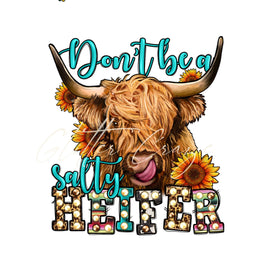 Salty Heifer UV DTF Decals